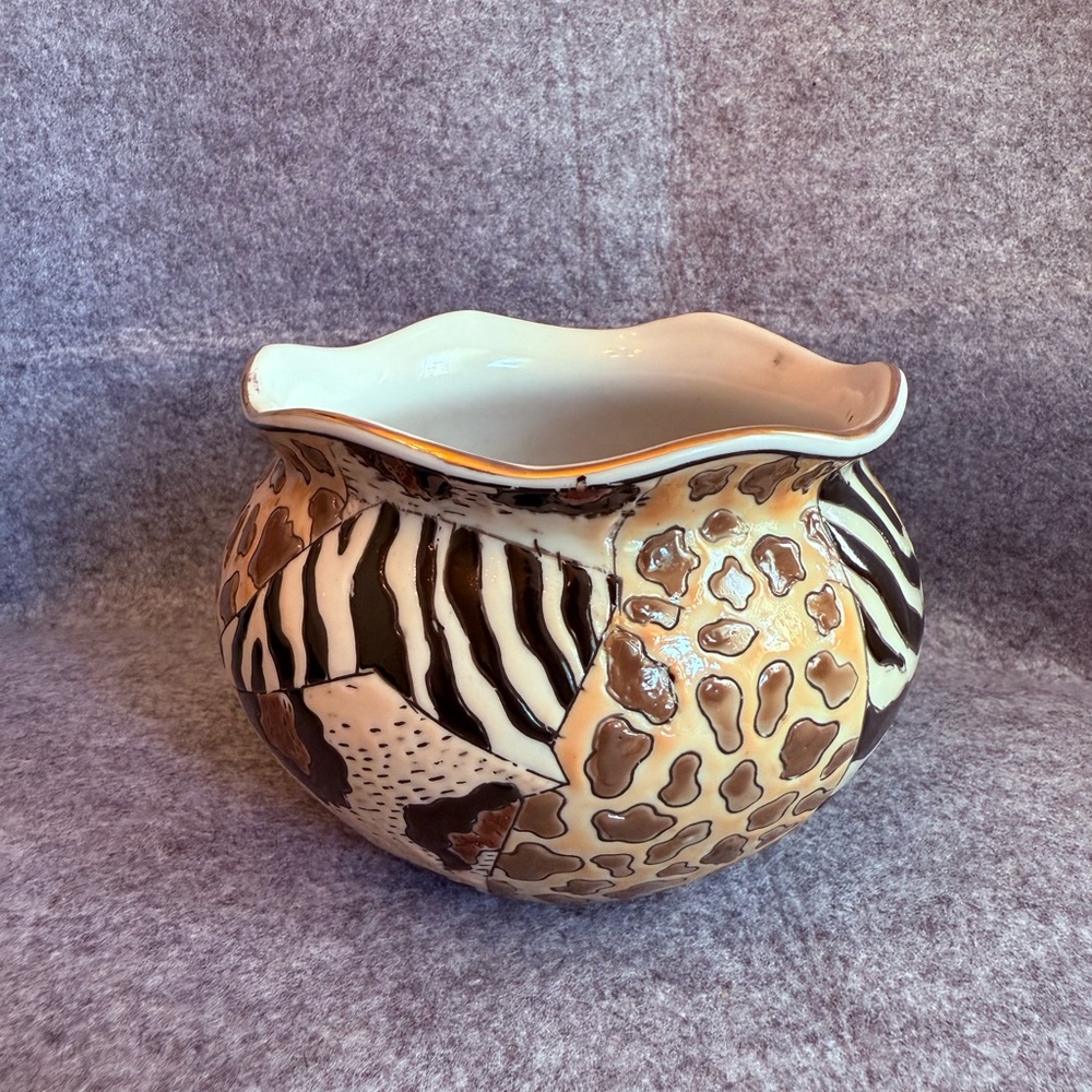 Animal Print Safari Decorative Bowl -The Jena Hall Collection by Oriental Accent